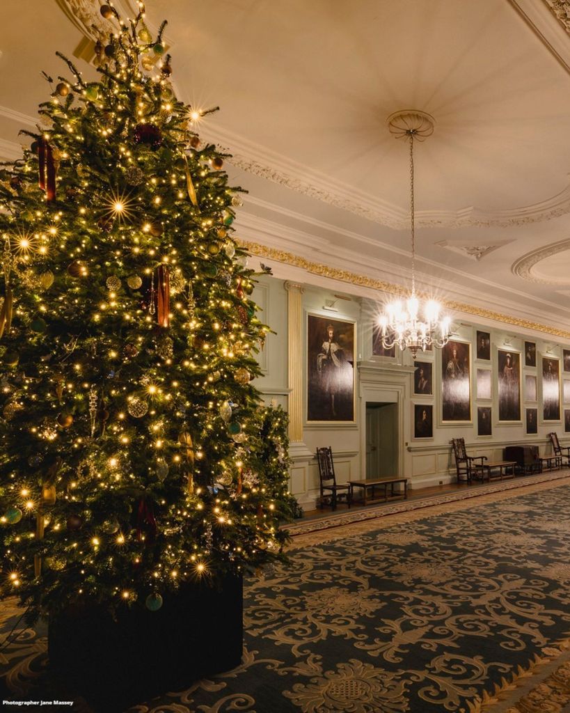 King Charles' Christmas tree at Great Gallery, Palace of Holyroodhouse