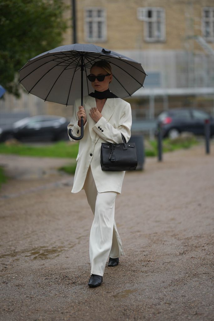 You've got to be brave to wear white in the rain