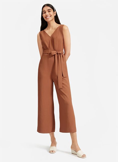 Brown Everlane jumpsuit