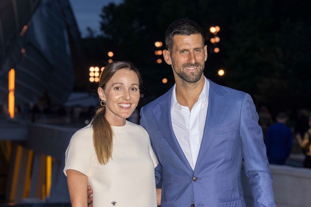 Jelena Djokovic aux côtés de son mari Novak Djokovic.