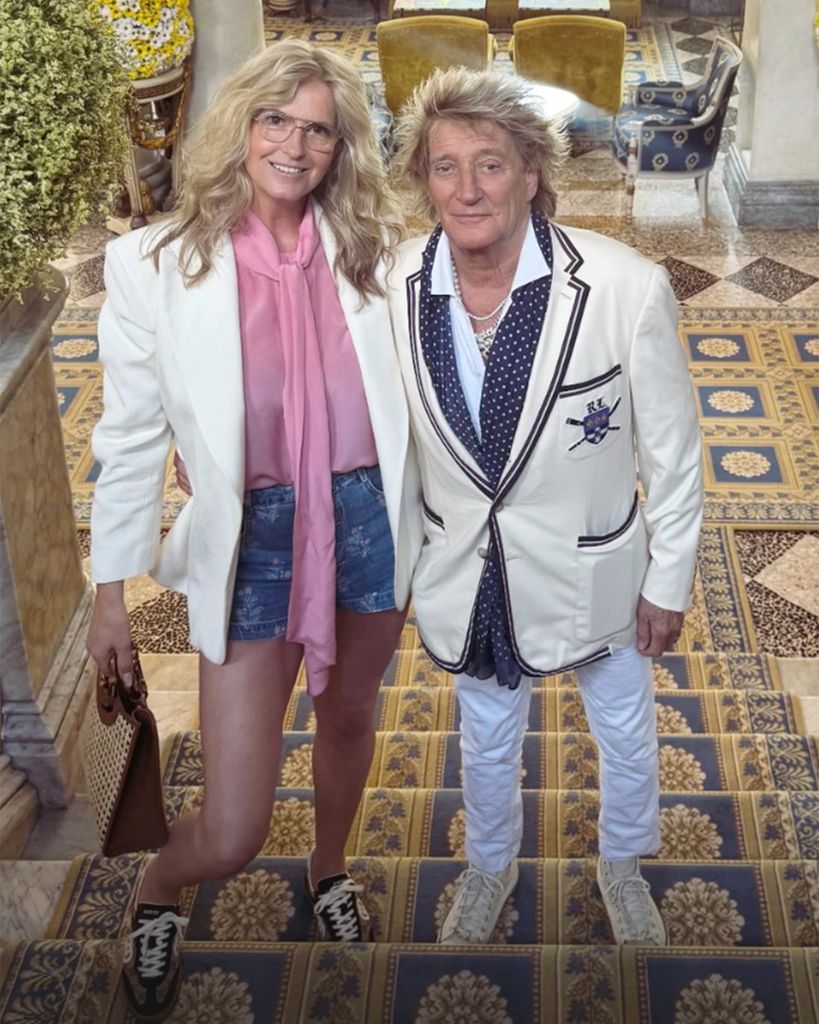Rod Stewart and Penny Lancaster having a lovely time together