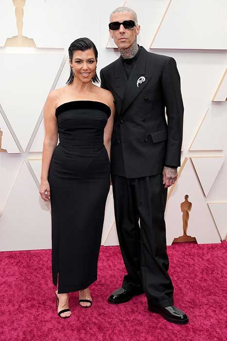 oscars 2022 stylish celebrity couples kourtney kardashian travis barker