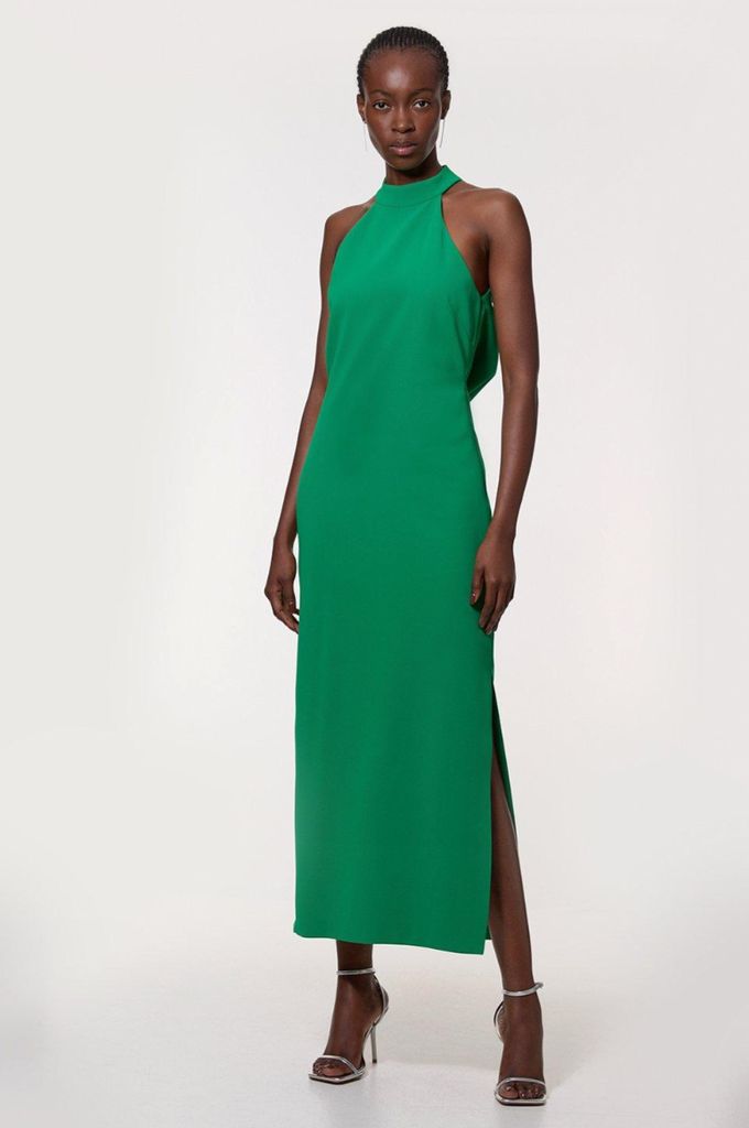 Karen Millen Green Open Back Dress