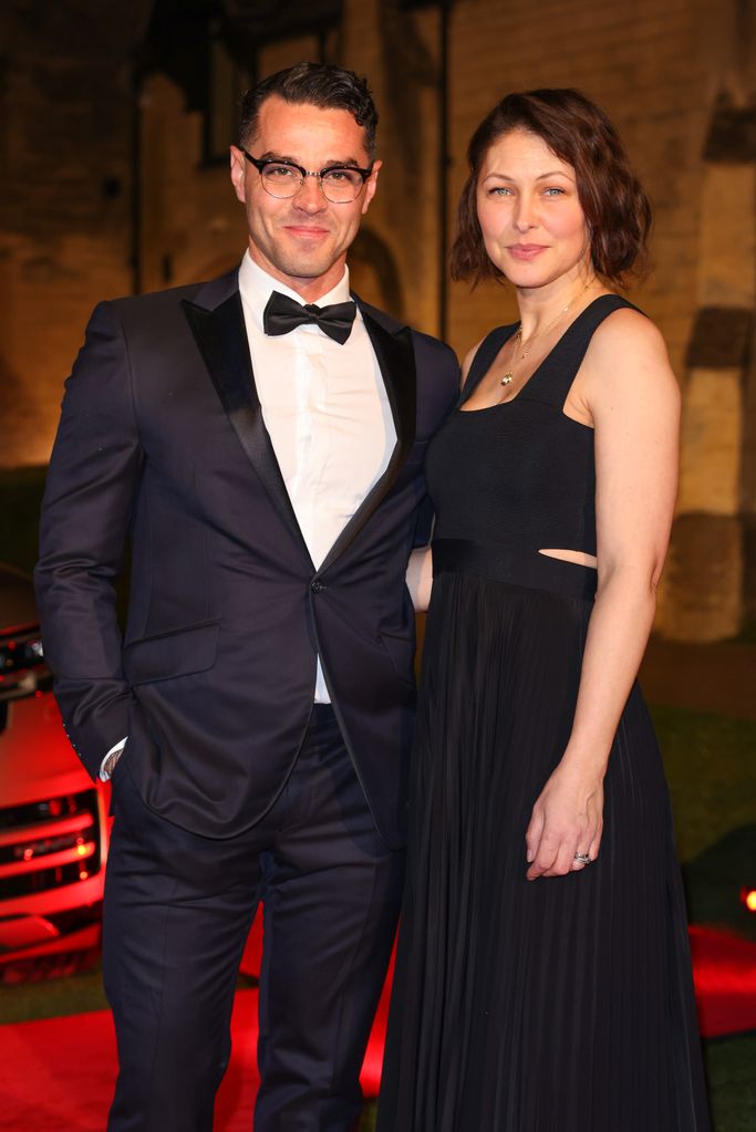 Matt Willis and Emma Willis in matching black outfits at the Jaguar Land Rover Christmas Party 