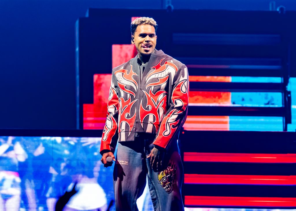 Chris Brown performs during Tycoon Music Festival at Little Caesars Arena on April 19, 2025 