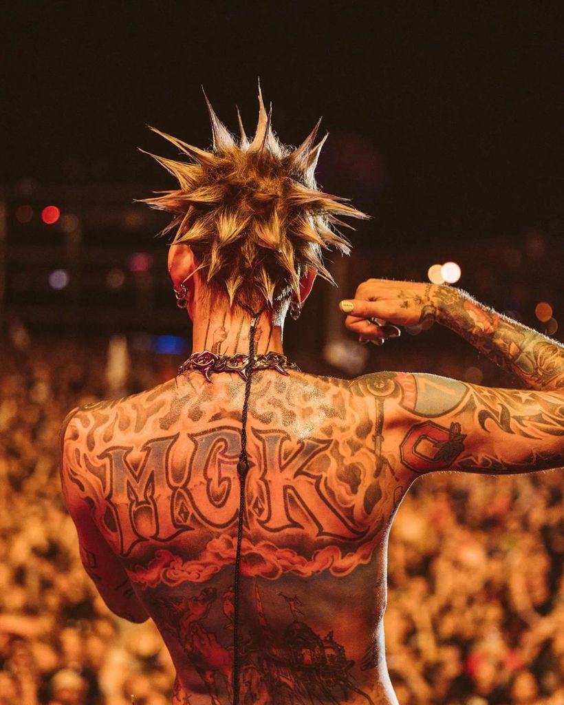 Machine Gun Kelly Travis Barker show off matching tattoos in new album  announcement