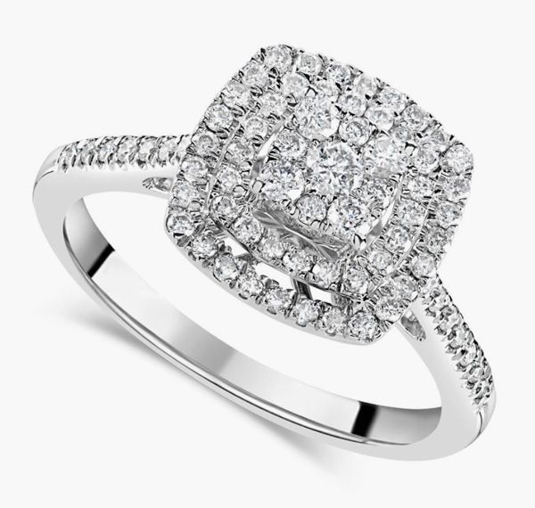 diamond cluster halo ring