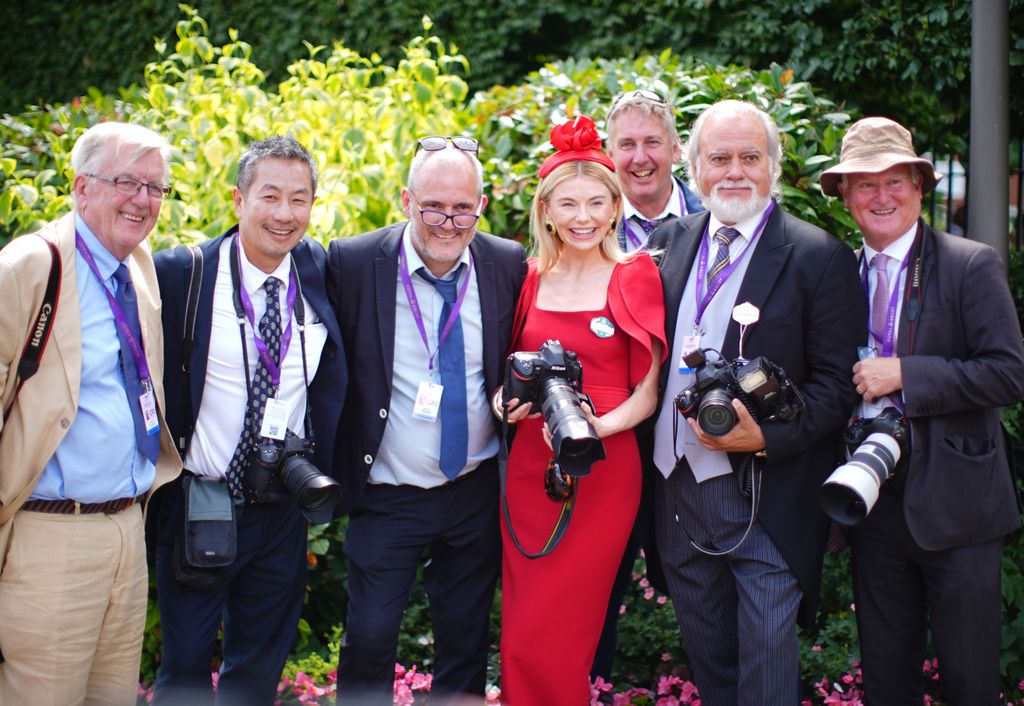 Georgia Toffolo poses with photographers on day four of Royal Ascot 
