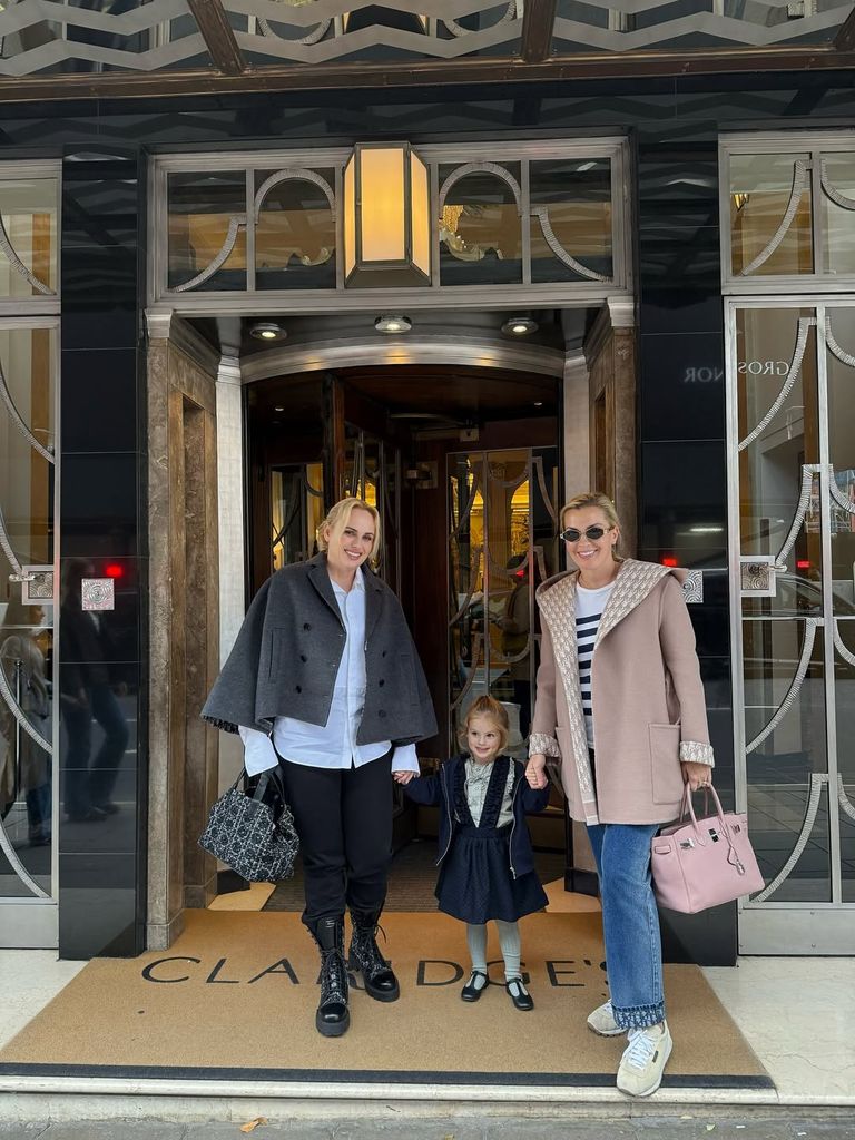 Photo shared by Rebel Wilson of her first wedding anniversary celebrations with her wife Ramona Agruma and their daughter Royce