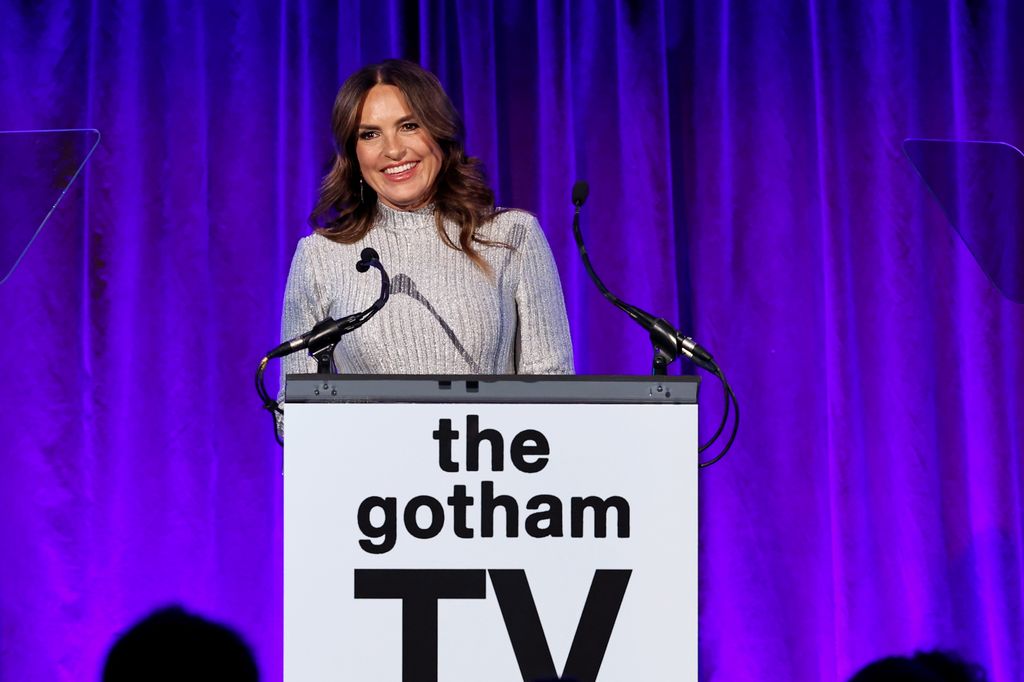 Mariska Hargitay accepts the Anniversary Tribute onstage during The Inaugural Gotham TV Awards  at Cipriani 25 Broadway on June 04, 2024 in New York City.