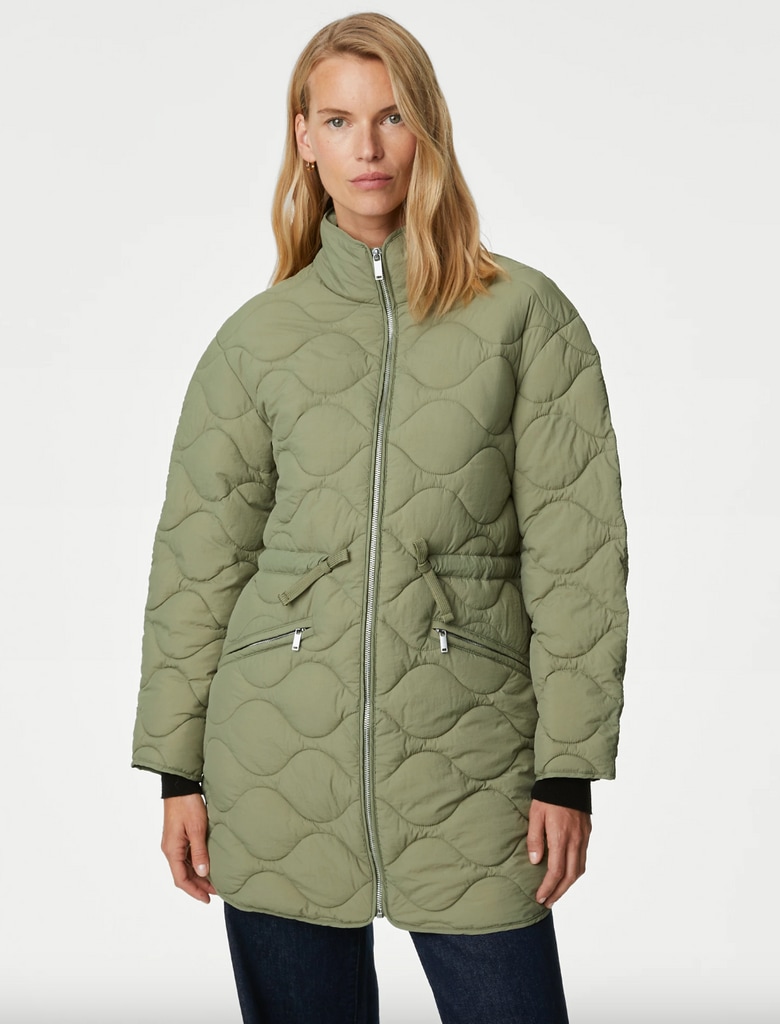 M&S longline quilted jacket