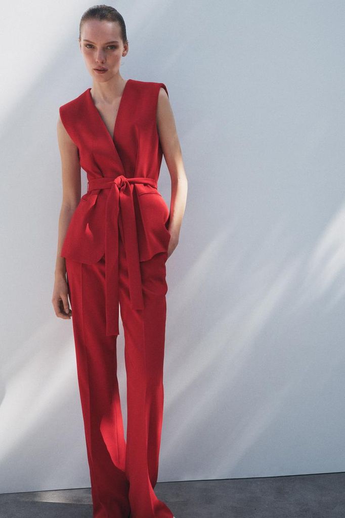 Zara red suit