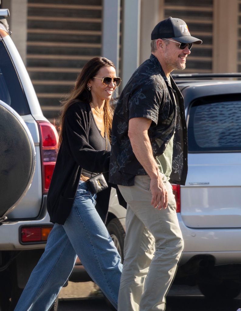 Matt Damon and wife Luciana look loved up in new outing