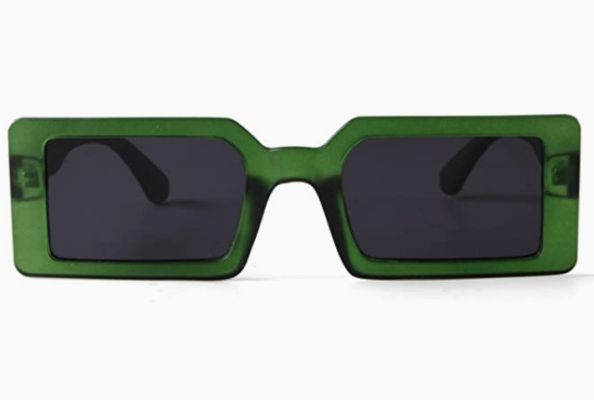 hailey bieber rectangle sunglasses