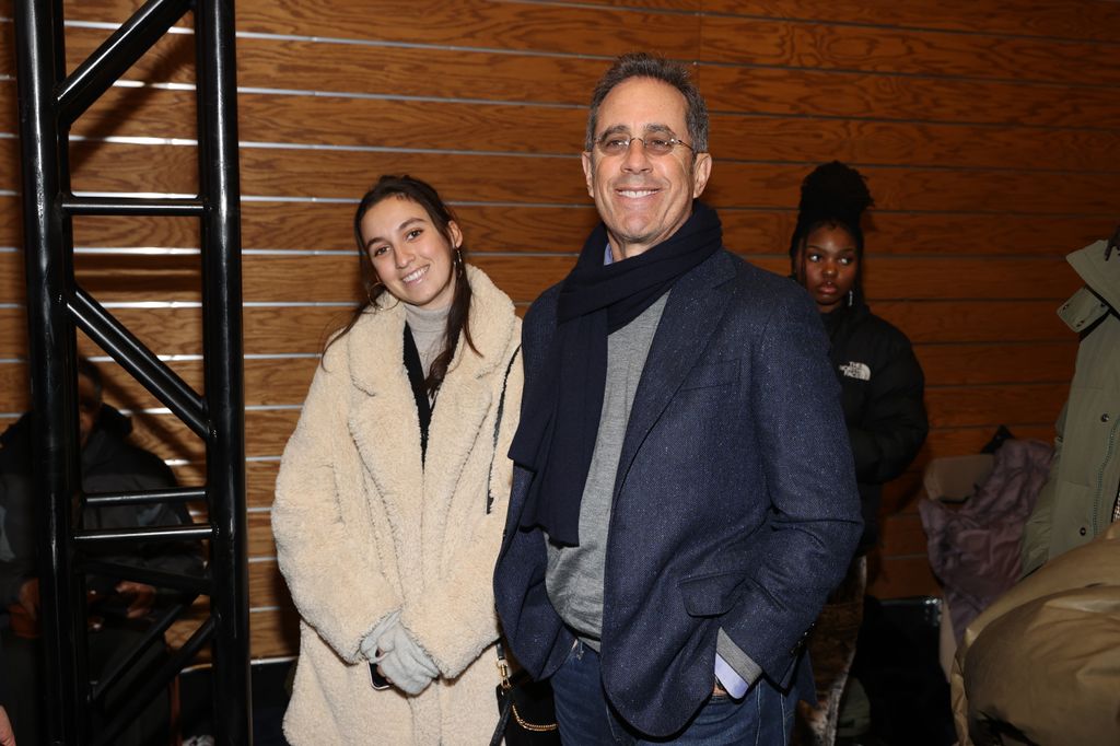 Sascha Seinfeld and Jerry Seinfeld attend the "Daughters" Premiere during the 2024 Sundance Film Festival at The Ray Theatre on January 22, 2024 in Park City, Utah.