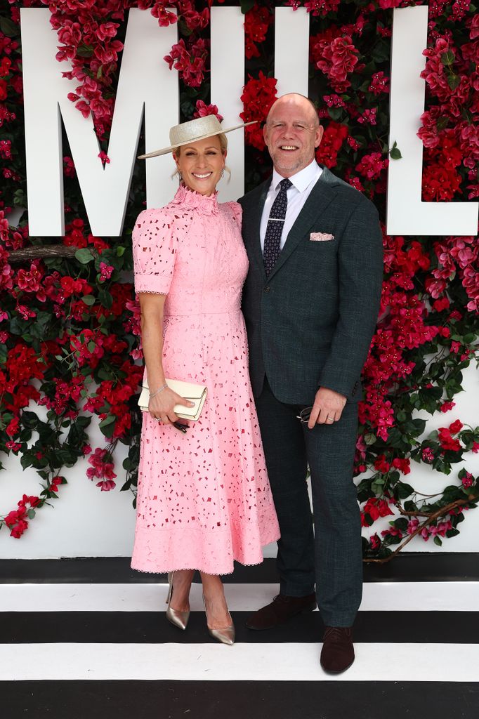Zara poses with husband Mike Tindall at the polo