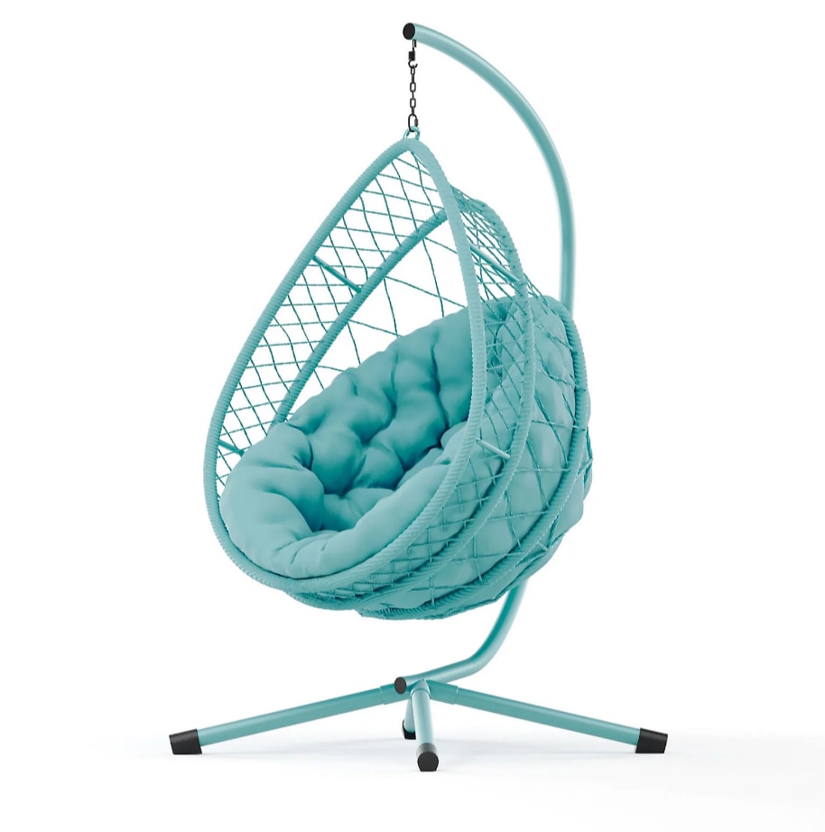  Garden Stories Sorbet Collection OSLO Collapsing Hanging Egg Chair at QVC