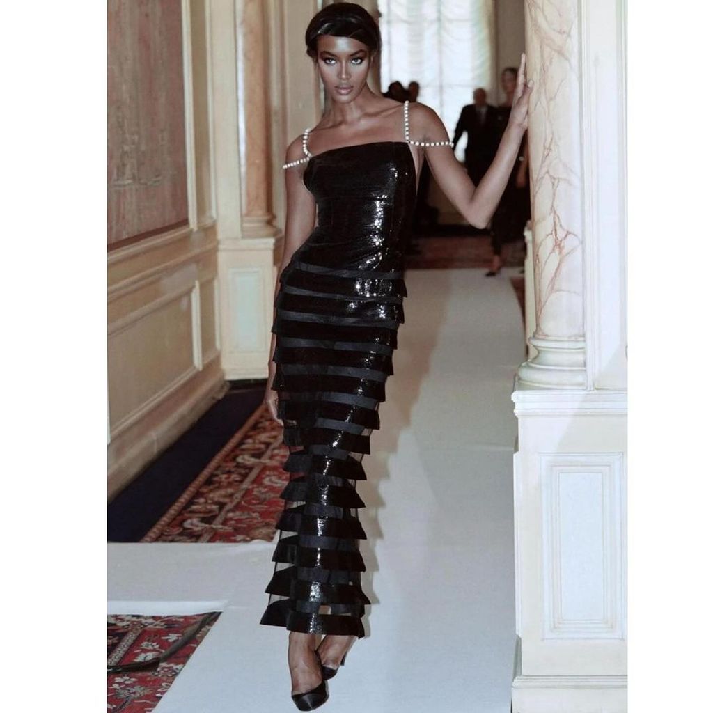 The supermodel shared an OG pic of the gown on Instagram 