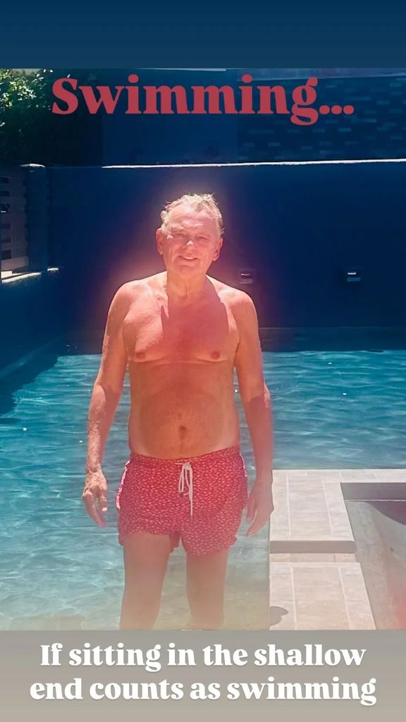 pat sajak in swimming trunks