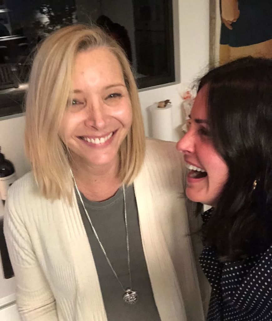 Lisa Kudrow and Courteney Cox caught mid-laughter in a photo shared on Instagram