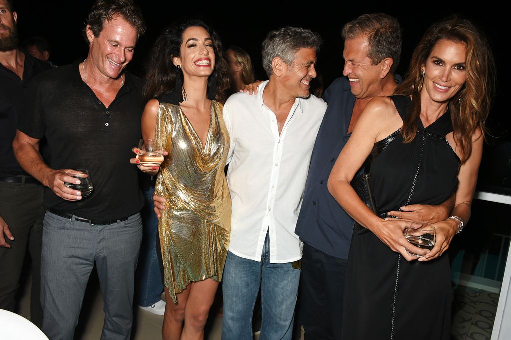 Pendiri Casamigos Tequila Rande Gerber, Amal Clooney, Pendiri Casamigos Tequila George Clooney, Mario Testino dan Cindy Crawford menghadiri peluncuran resmi Casamigos Tequila di Ibiza dan Spanyol 