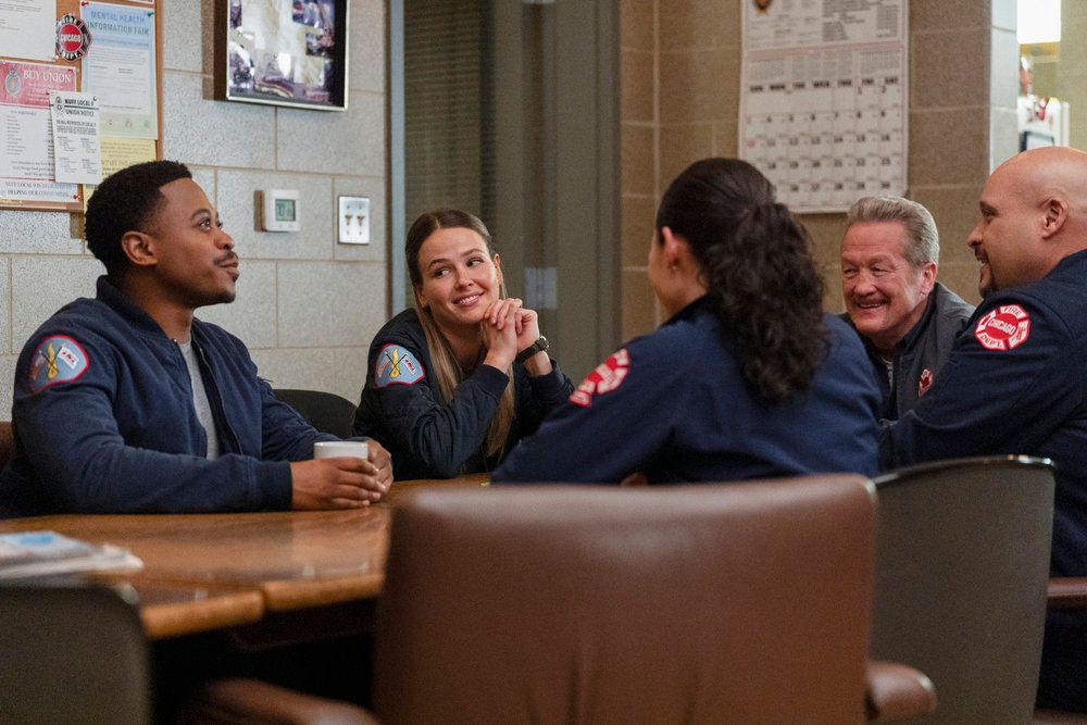 Daniel Kyri as Darren Ritter, Jocelyn Hudon as Lizzy Novak, Christian Stolte as Randy Mouch McHolland, Joe Miñoso as Joe Cruz in Chicago Fire