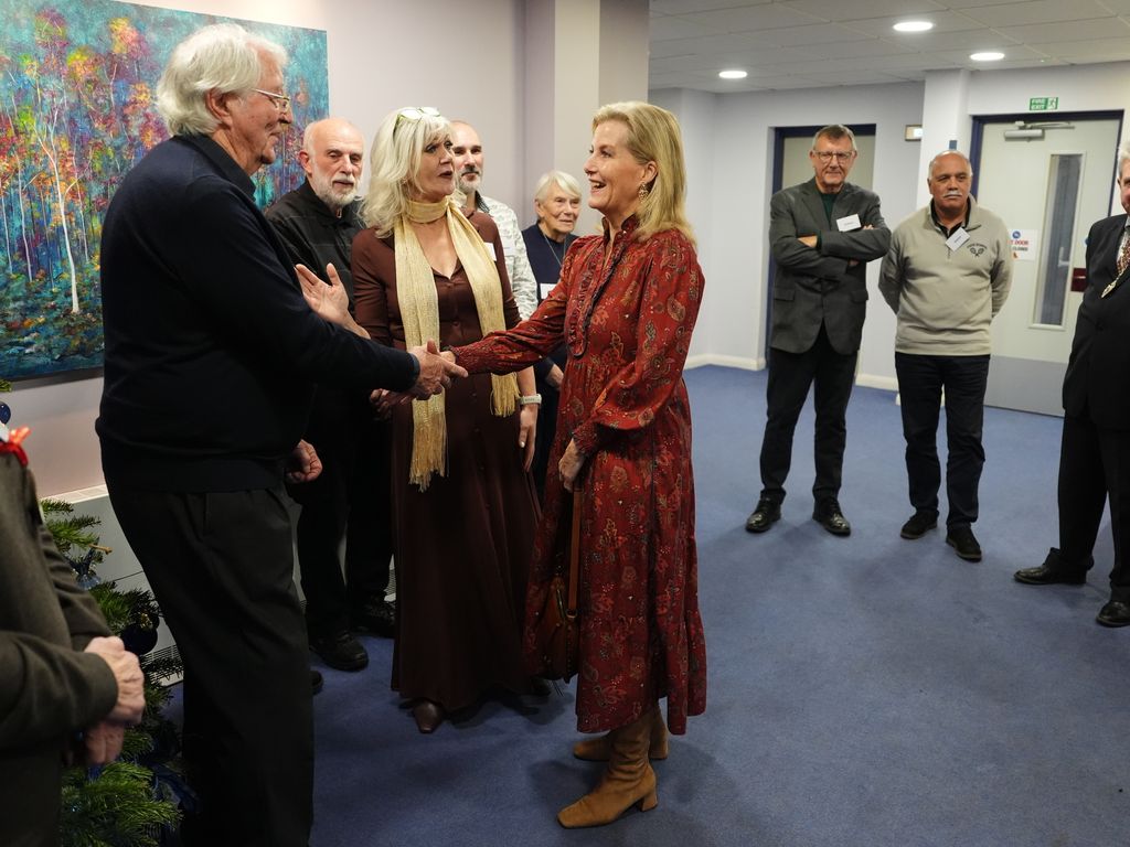 The Duchess of Edinburgh during a visit to a Christmas event at Disability Initiative in Camberley, Surrey
