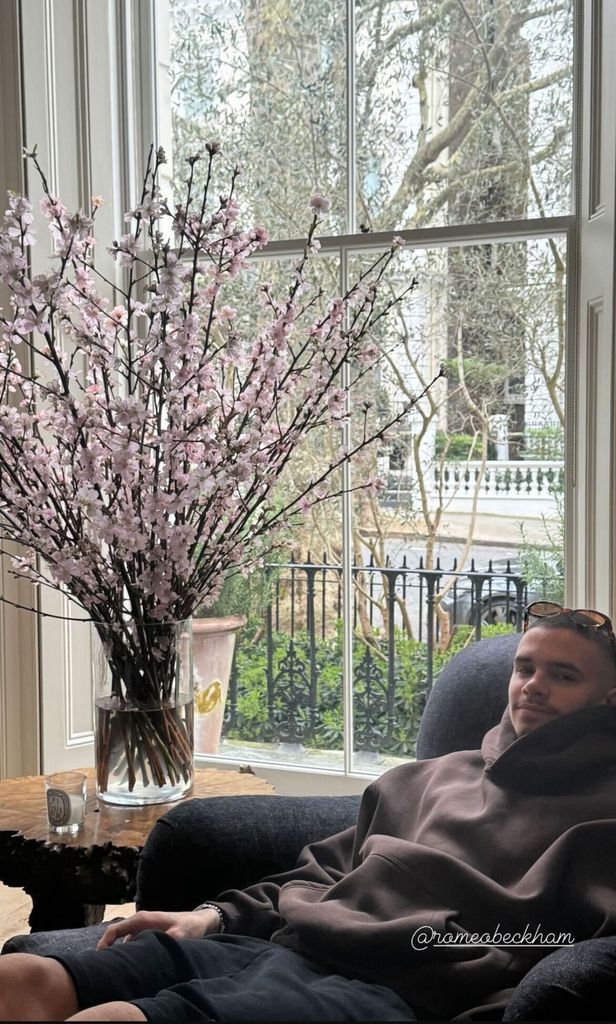 Romeo Beckham in mum Victoria's London home