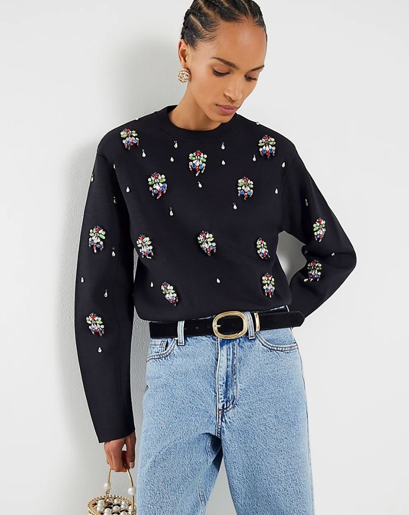River Island embellished jumper