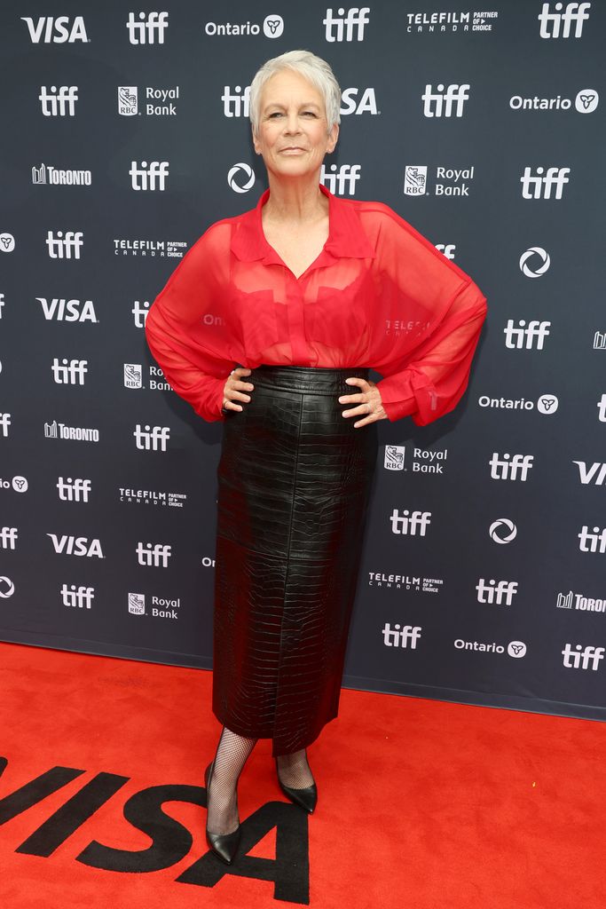 Jamie Lee Curtis attends the premiere of "The Last Showgirl" during the 2024 Toronto International Film Festival at Princess of Wales Theatre on September 06, 2024 in Toronto, Ontario