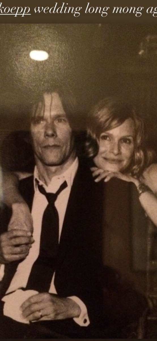Kevin Bacon and Kyra Sedgwick so in love in photo from a friend's wedding