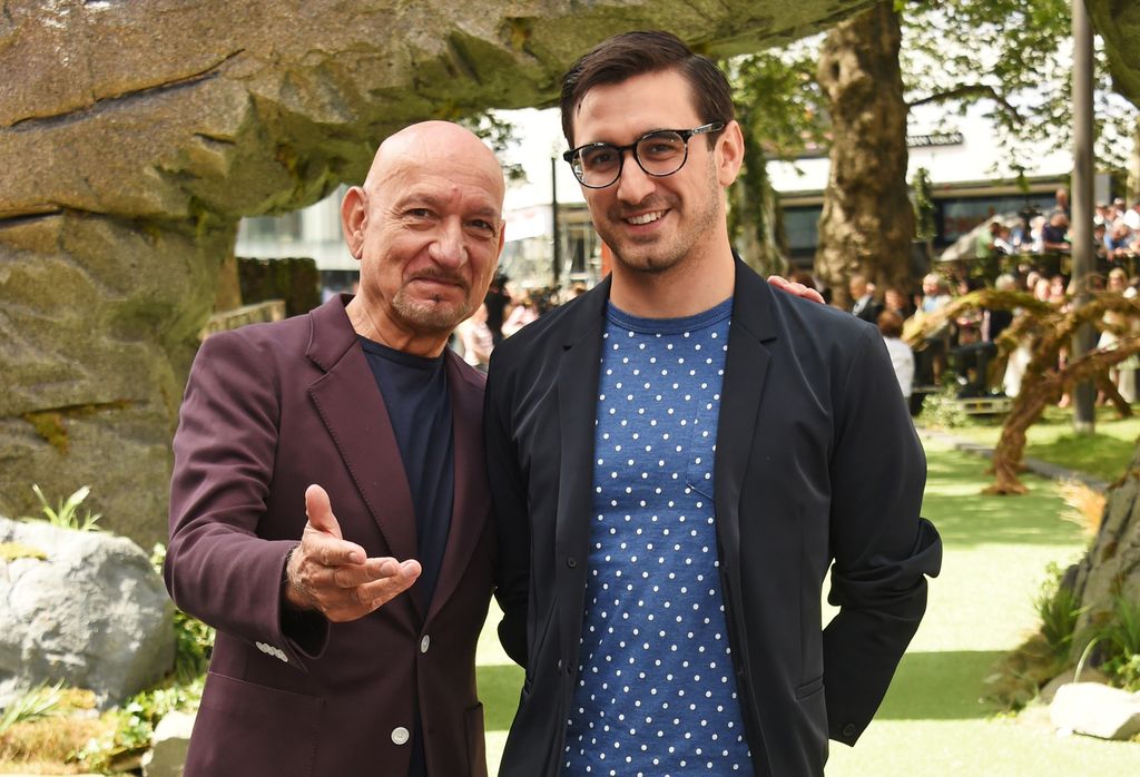 LONDON, ENGLAND - JULY 17:  Sir Ben Kingsley (L) and son Ferdinand Kingsley attend the UK Premiere of "The BFG" at Odeon Leicester Square on July 17, 2016 in London, England.  (Photo by David M. Benett/Dave Benett/WireImage)