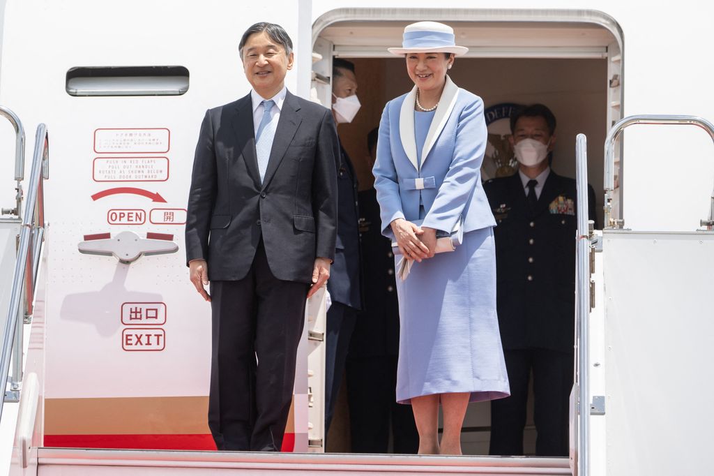 Japan's Emperor Naruhito and Empress Masako prepare to leave for the UK on their state visit