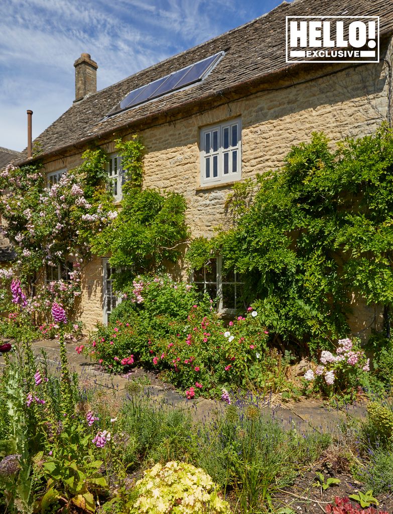 Exterior shot of Blur star Alex James's farmhouse in Kingham, Oxfordshire