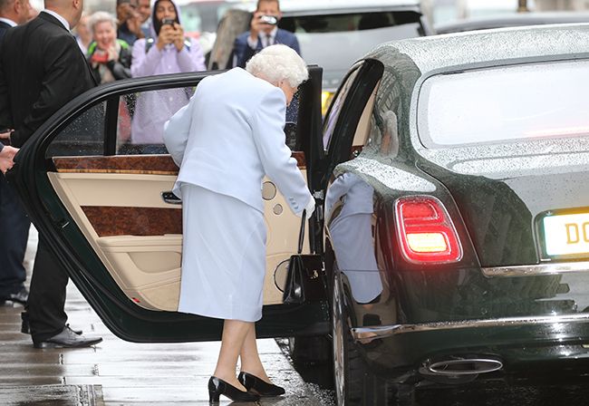 the queen attends her friend jackie stewarts birthday party