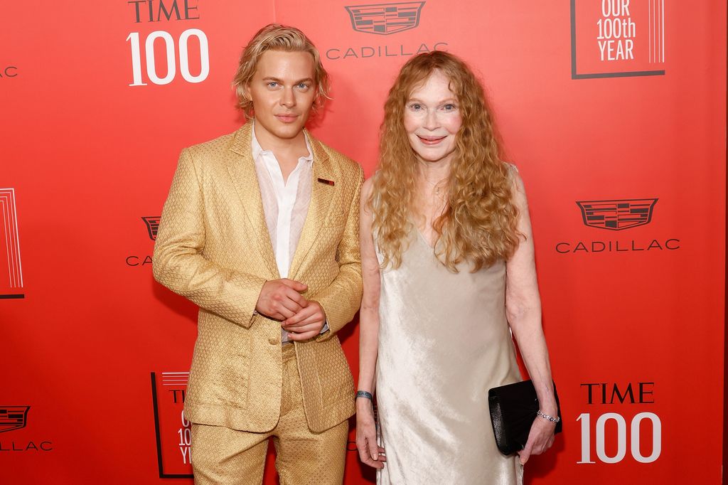 Mia Farrow with her son Ronan Farrow