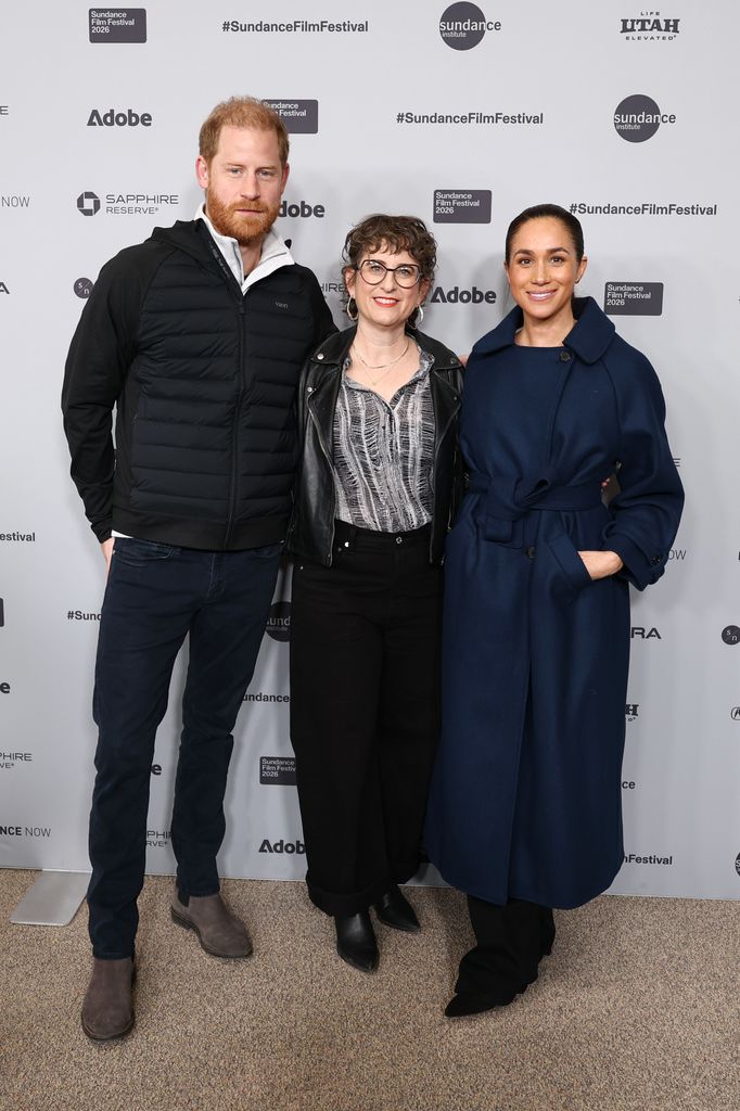 Prince Harry, Duke of Sussex, Alysa Nahmias and Meghan, Duchess of Sussex attend the "Cookie Queens" Premiere during the 2026 Sundance Film Festival at Eccles Center Theater on January 25, 2026 in Park City, Utah.