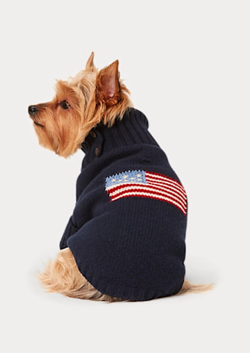 Flag Wool-Blend Dog Jumper