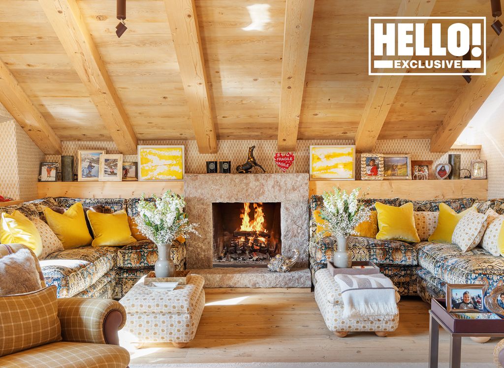 Maria Paola Merloni ski chalet living room