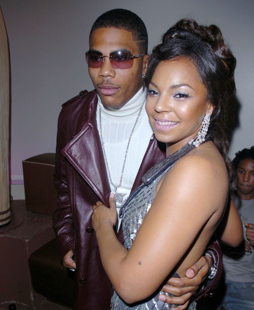 Nelly and Ashanti at Ashanti's 25th Birthday Surprise Party at the Glo in New York City, New York in 2005
