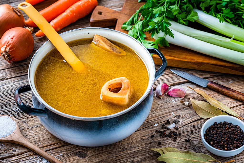 Bone broth is warming and great for treating a cold