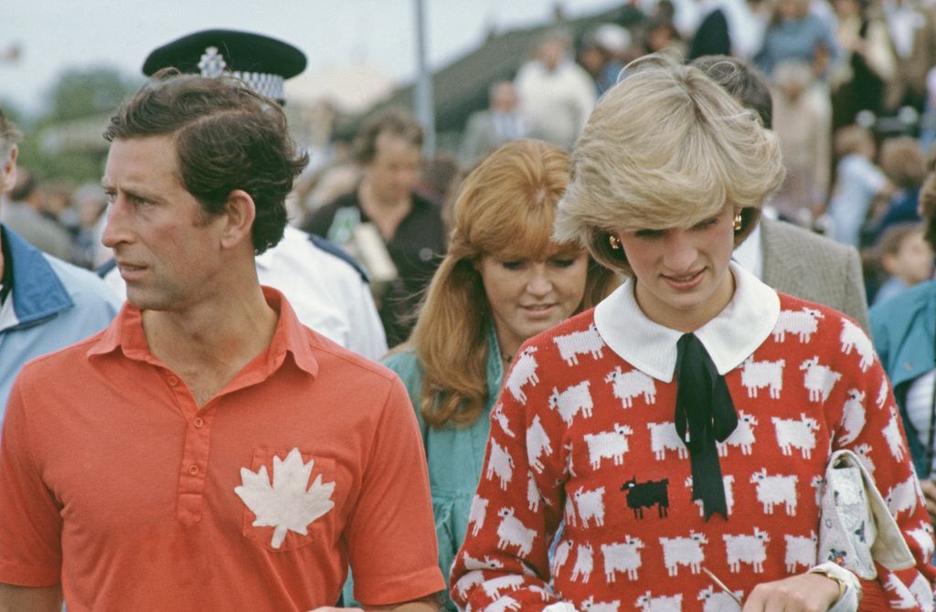 Princess Diana and King Charles at a polo match in 1981