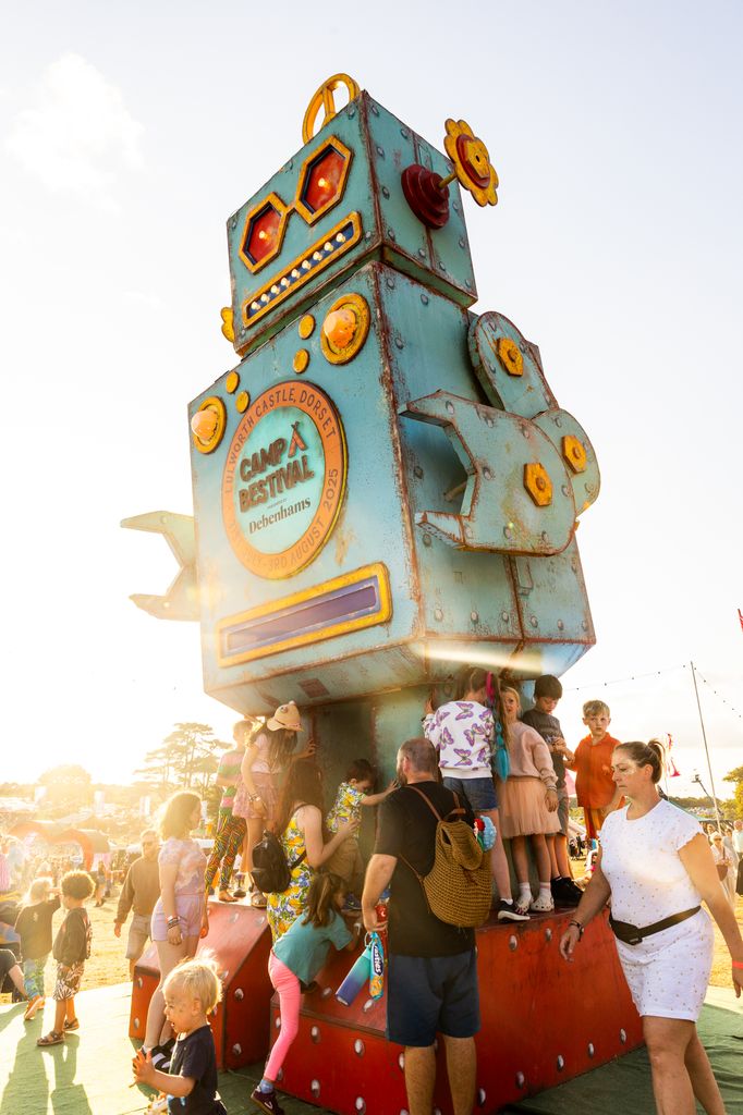 Robots attracted curious children from all corners of the festival