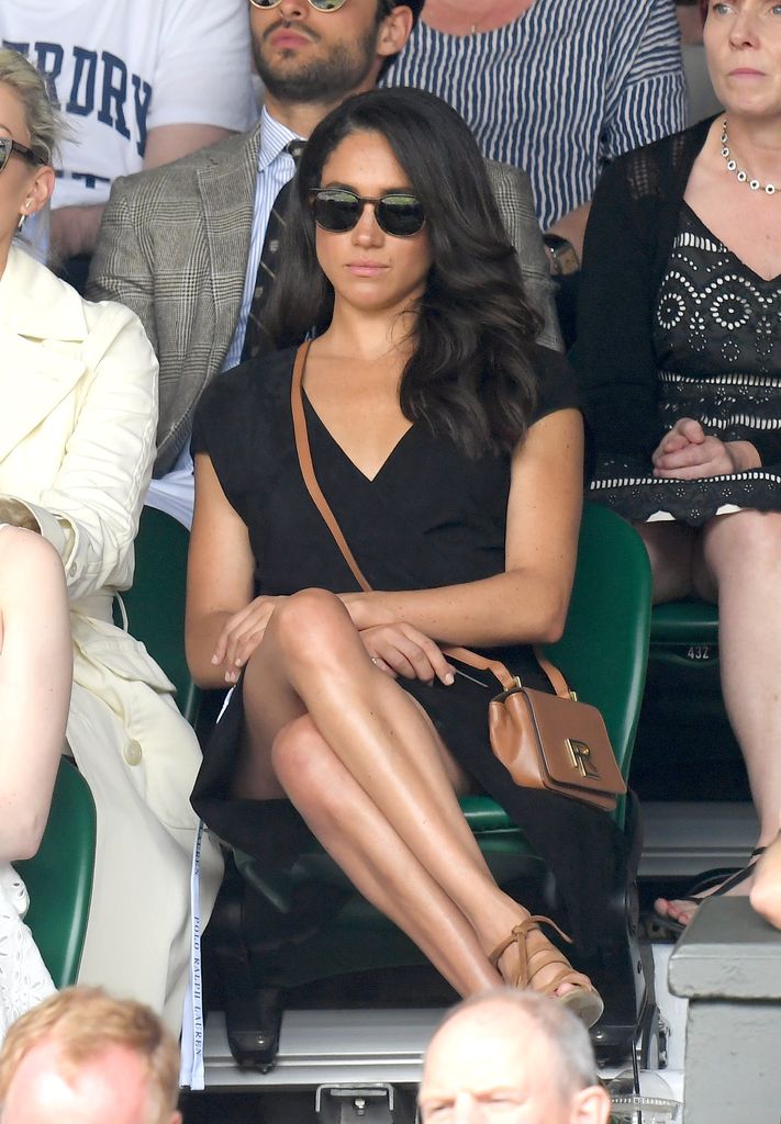  Meghan Markle attends day eight of the Wimbledon Tennis Championships at Wimbledon on July 04, 2016 