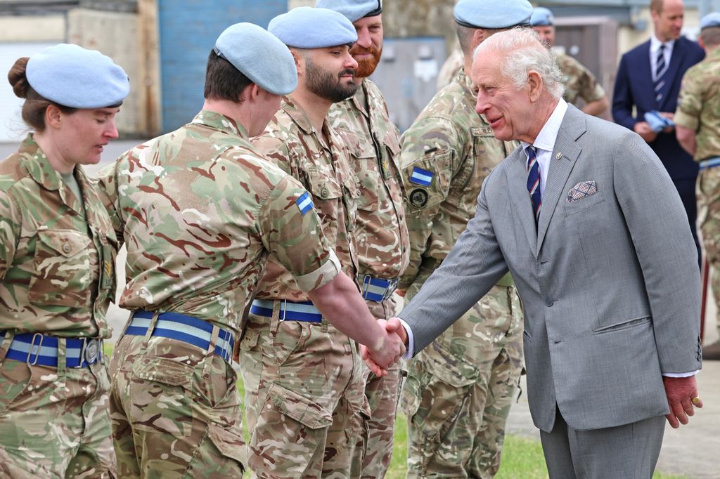 The King meeting members of the Army Air Corps