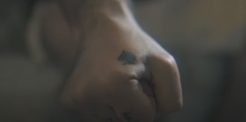 Robbie Williams' Ace of Spades tattoo
