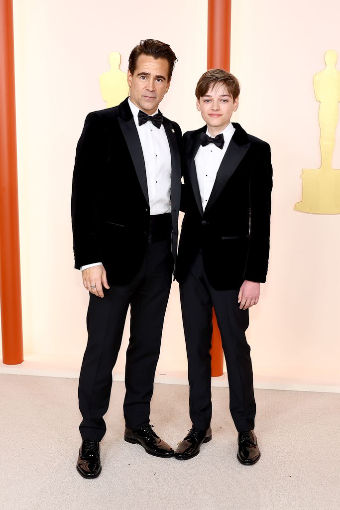 Colin Farrell and Henry Tadeusz Farrell attend the 95th Academy Awards on March 12, 2023 in Hollywood, California