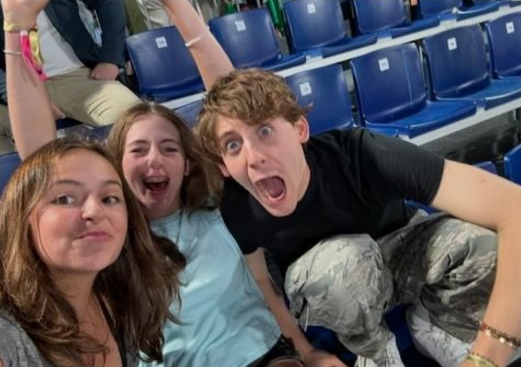 Photo shared by Sarah Jessica Parker's son James Wilkie on Instagram with his twin sisters while on a family trip to the 2024 Olympics in Paris