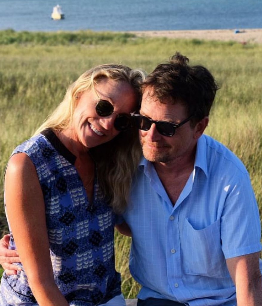 Photo shared by Michael J. Fox on Instagram June 22 of him and his wife Tracy Pollan at the beach in honor of her 64th birthday.