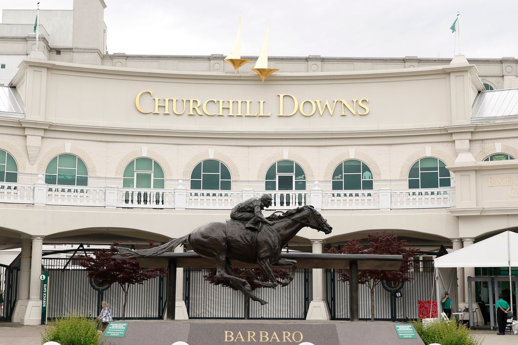 A general view at Churchill Downs ahead of the running of the 151st Kentucky Derby on May 01, 2025 